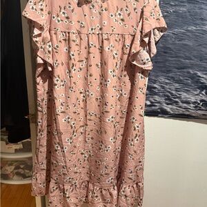 SHEIN Pink Floral Maxi Dress